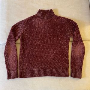 🍇 COS | Maroon Chenille Mockneck Sweater (Size S) 🍇